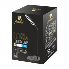 LED stolní lampička OCTAVIA černá balení