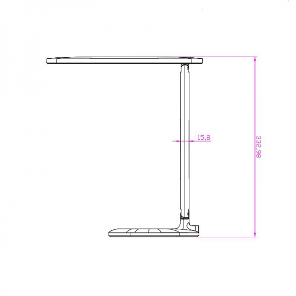 LED stolní lampička NAOMI rozměry